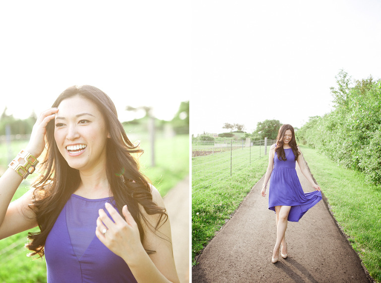 Purple Flower Field Engagement | Corina V. Photography