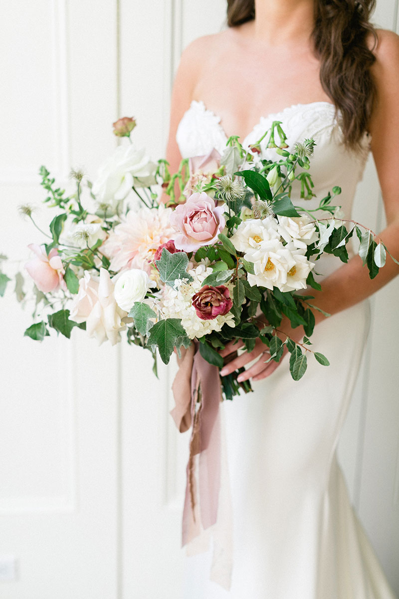 toronto wedding photographer photo of bride with bouquet